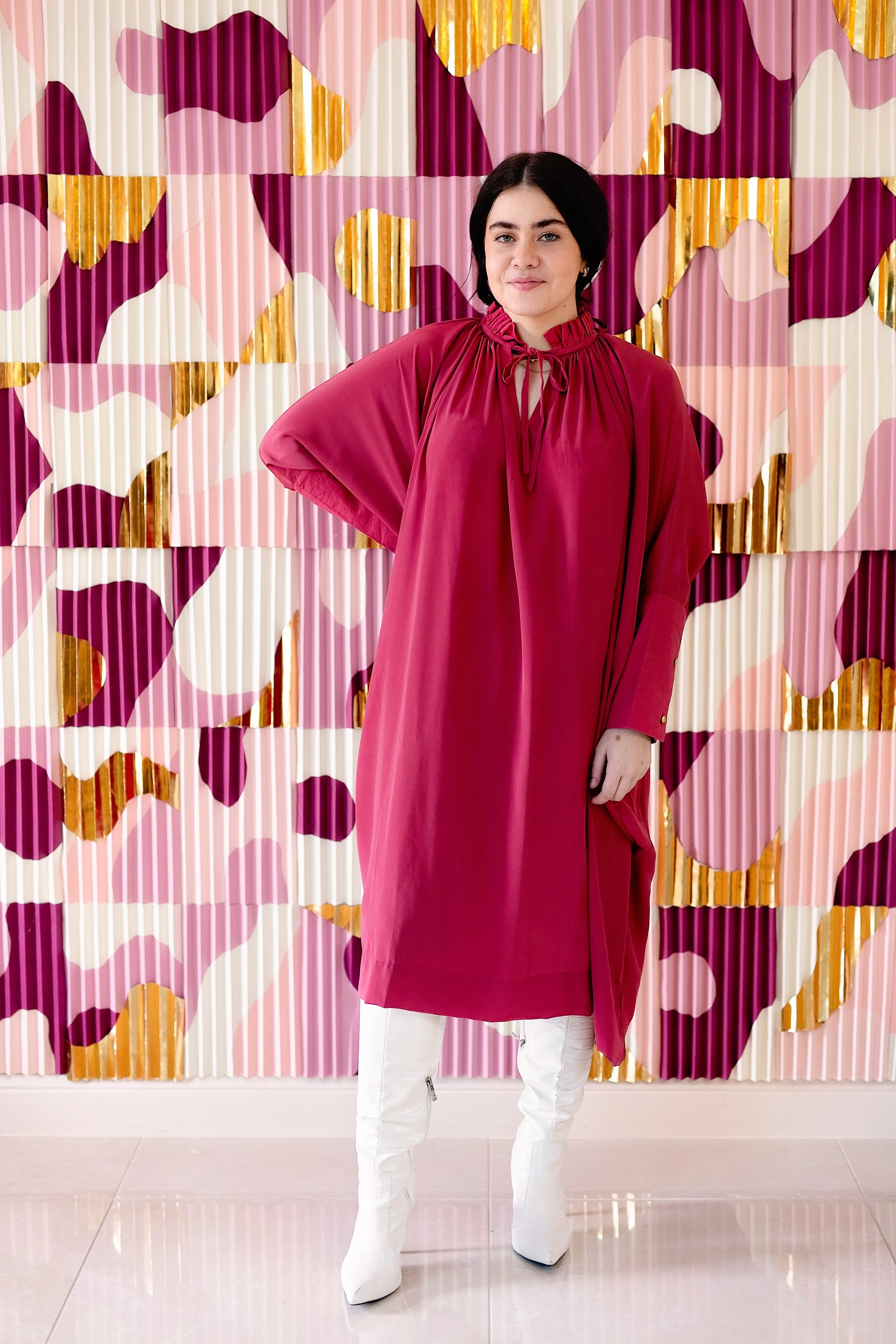 Sache Dress - Cranberry Crepe