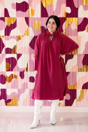 Sache Dress - Cranberry Crepe