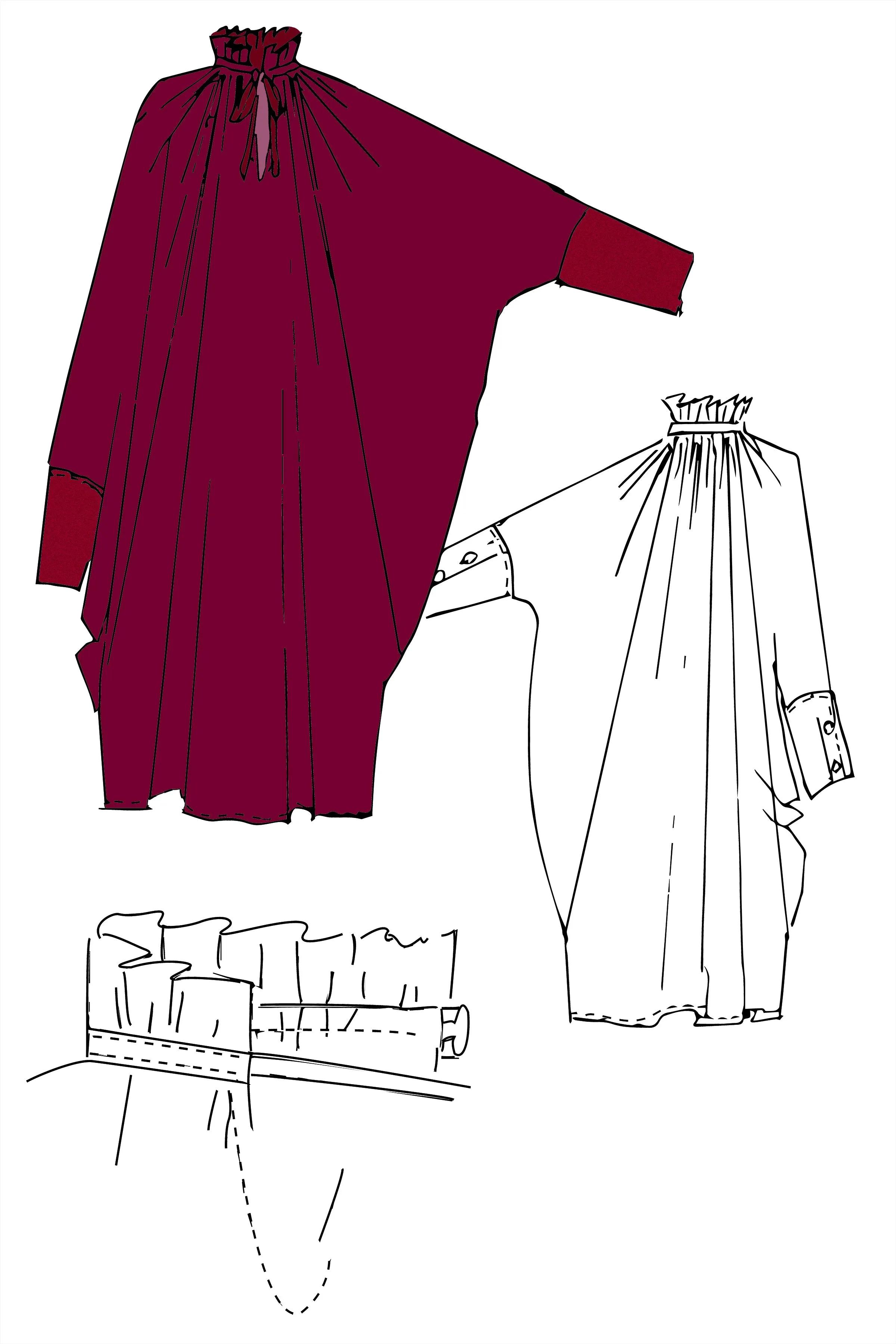Sache Dress - Cranberry Crepe