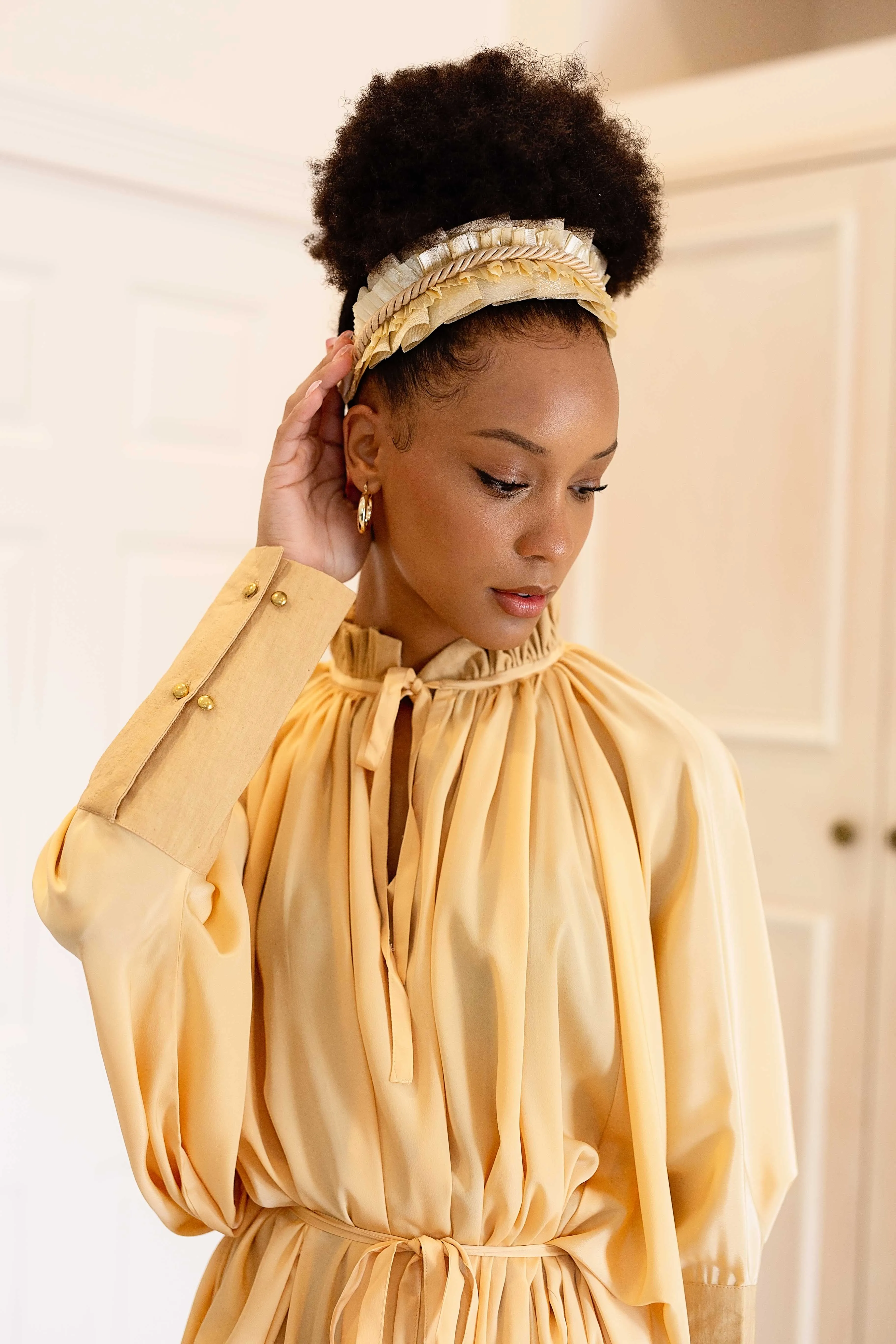 Sache Dress - Light Gold Crepe