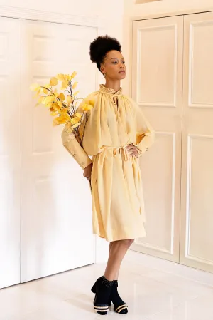 Sache Dress - Light Gold Crepe