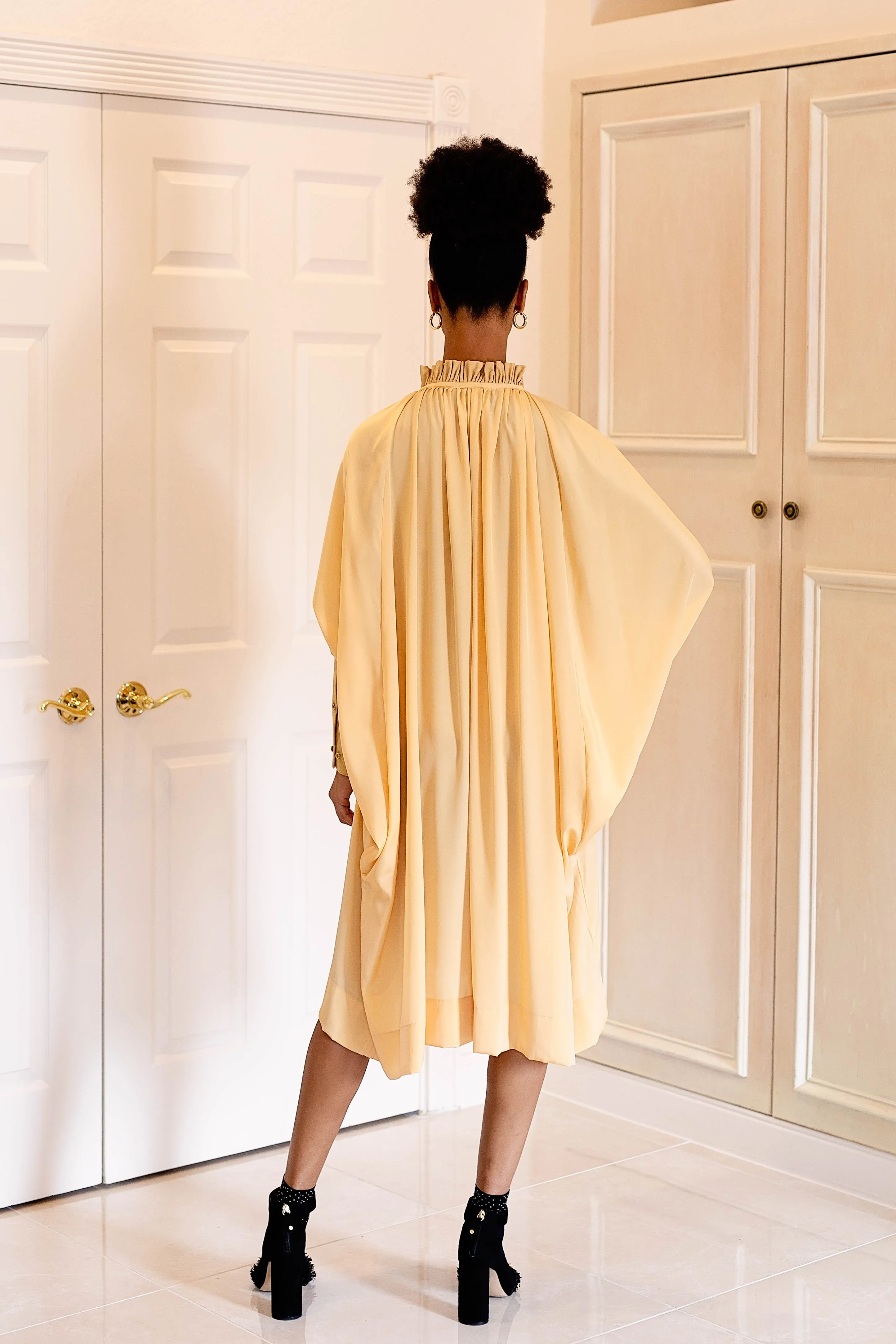 Sache Dress - Light Gold Crepe