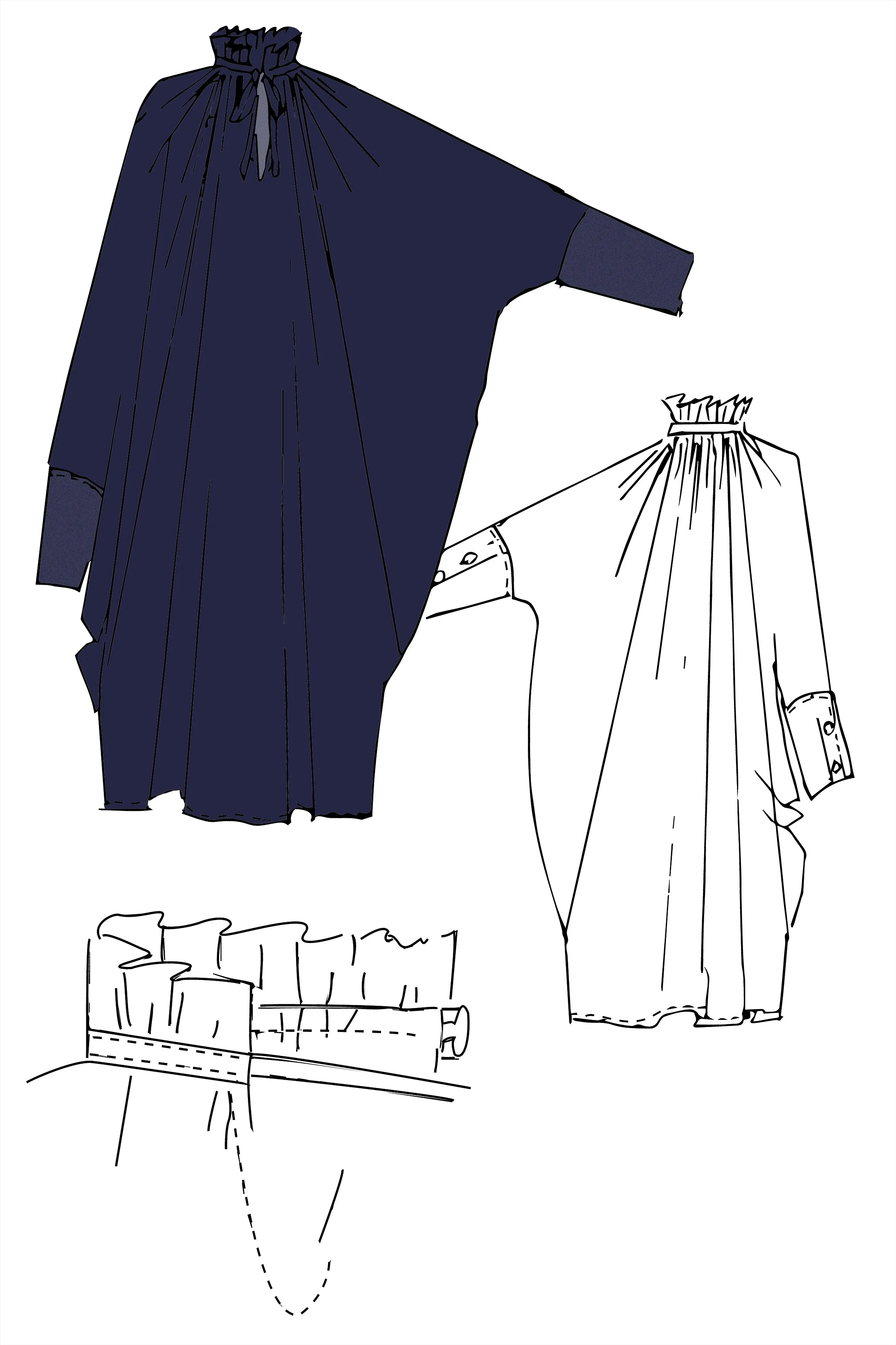 Sache Dress - Navy Crepe