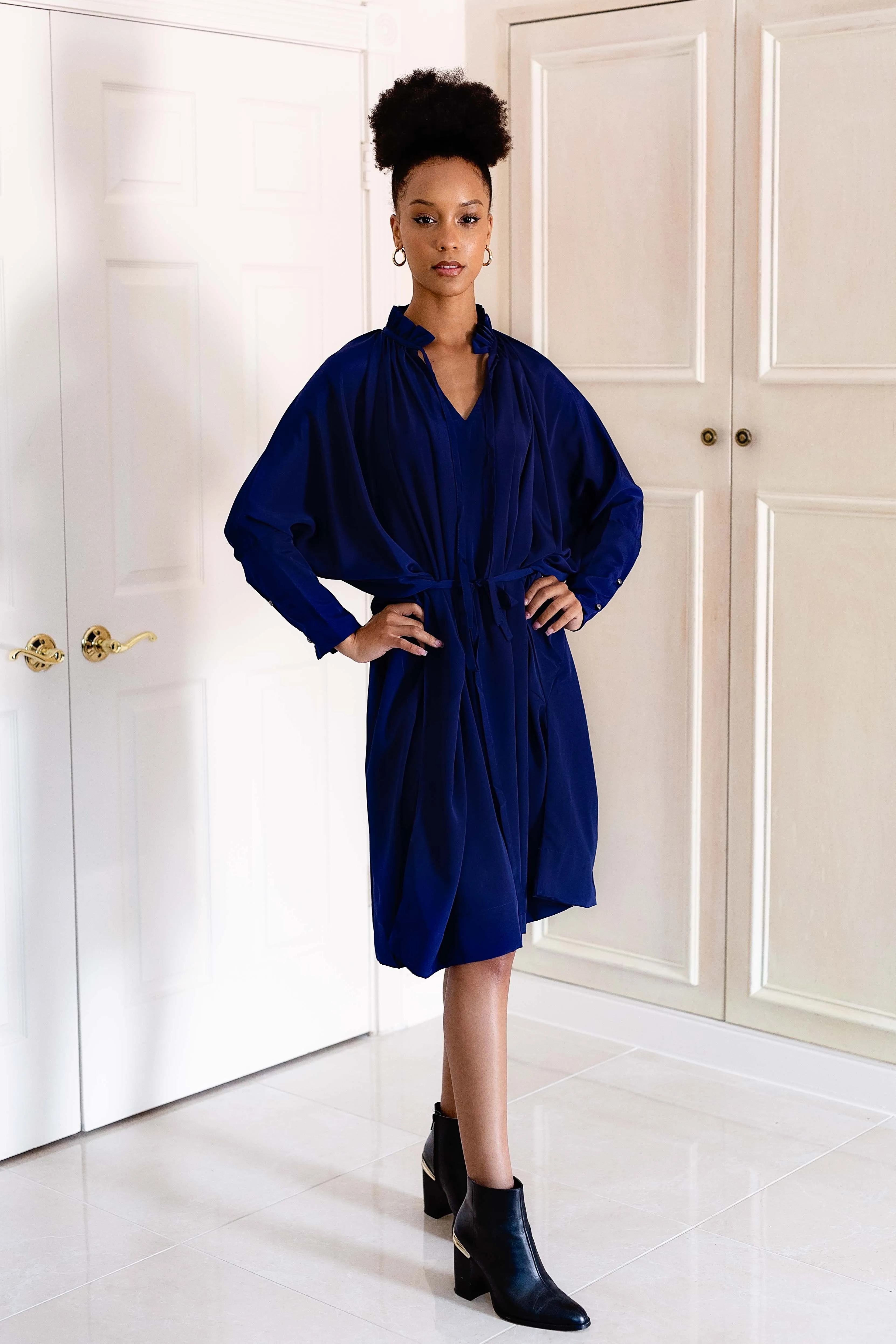 Sache Dress - Navy Crepe
