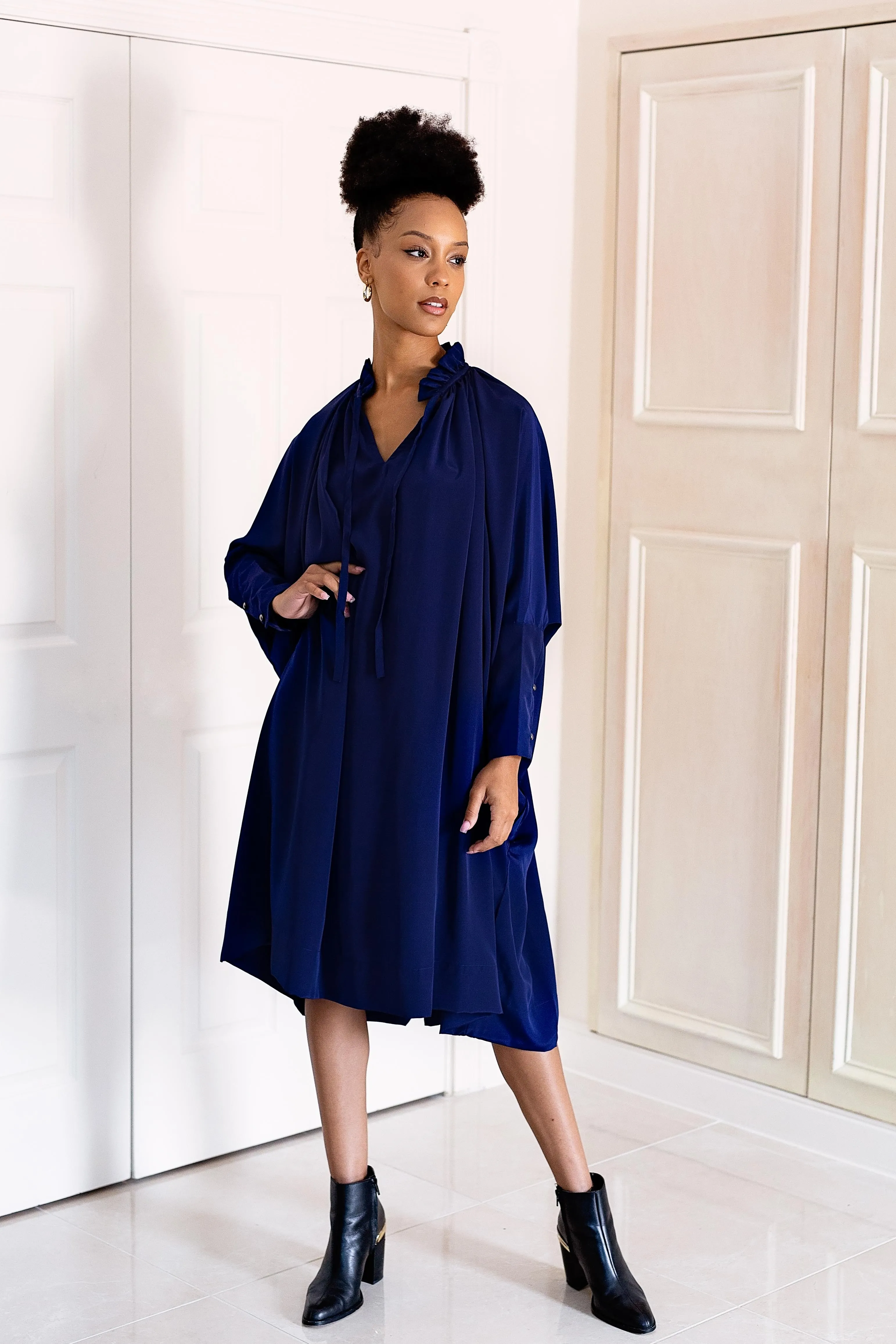Sache Dress - Navy Crepe