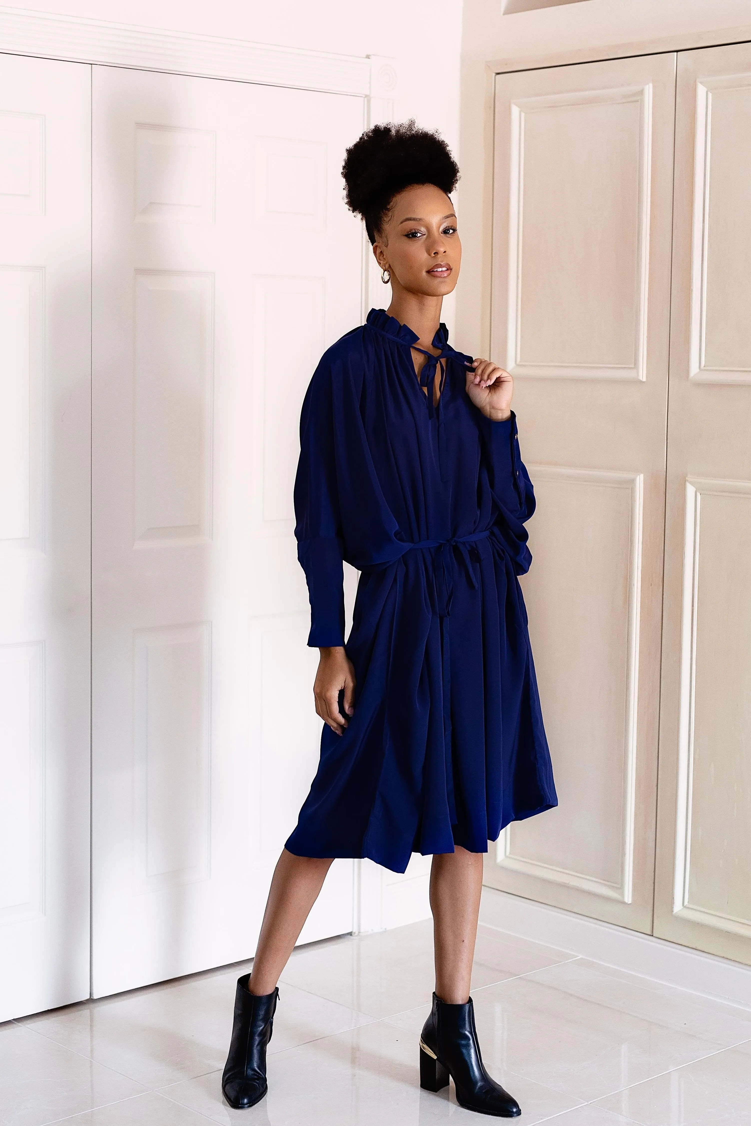Sache Dress - Navy Crepe