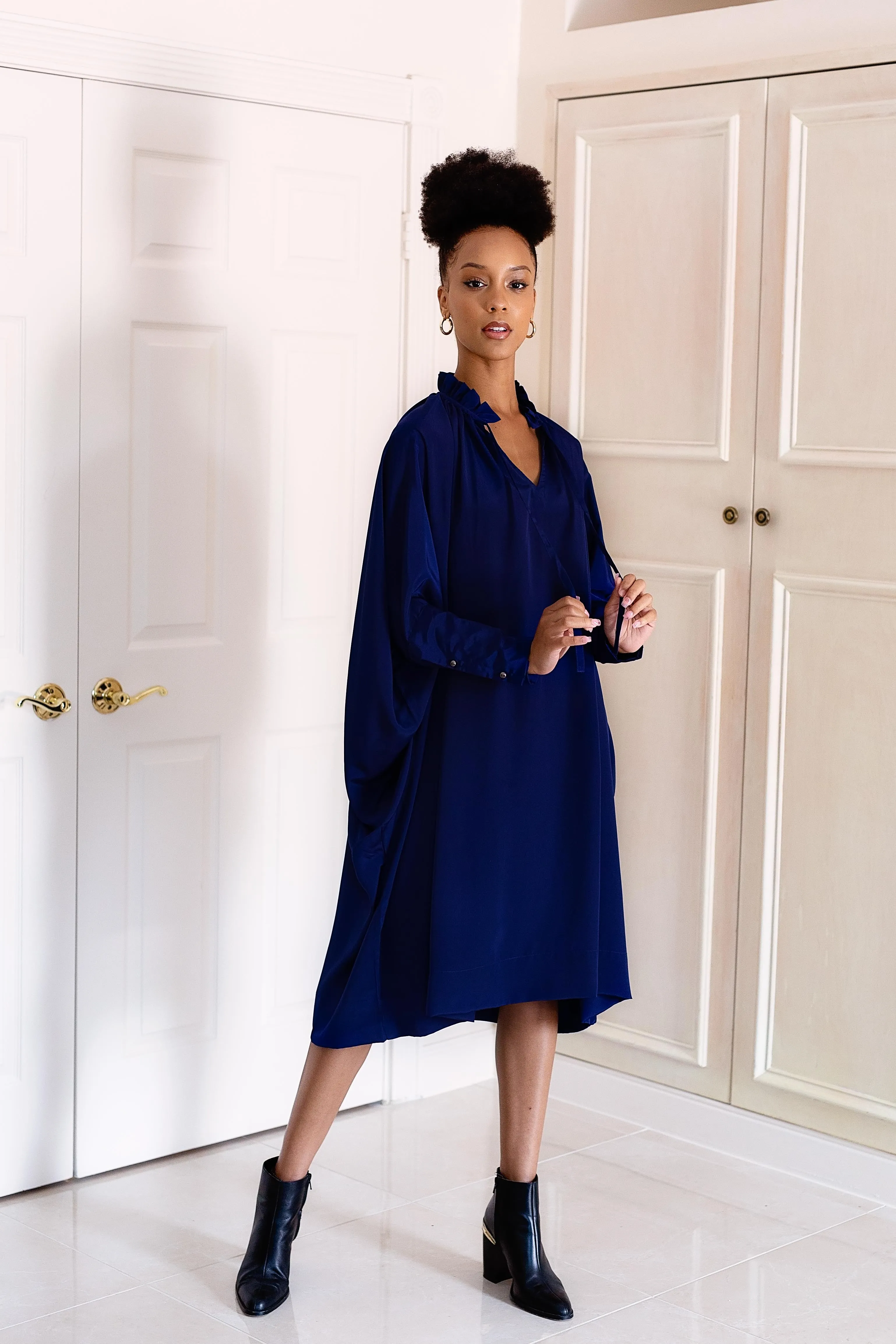 Sache Dress - Navy Crepe