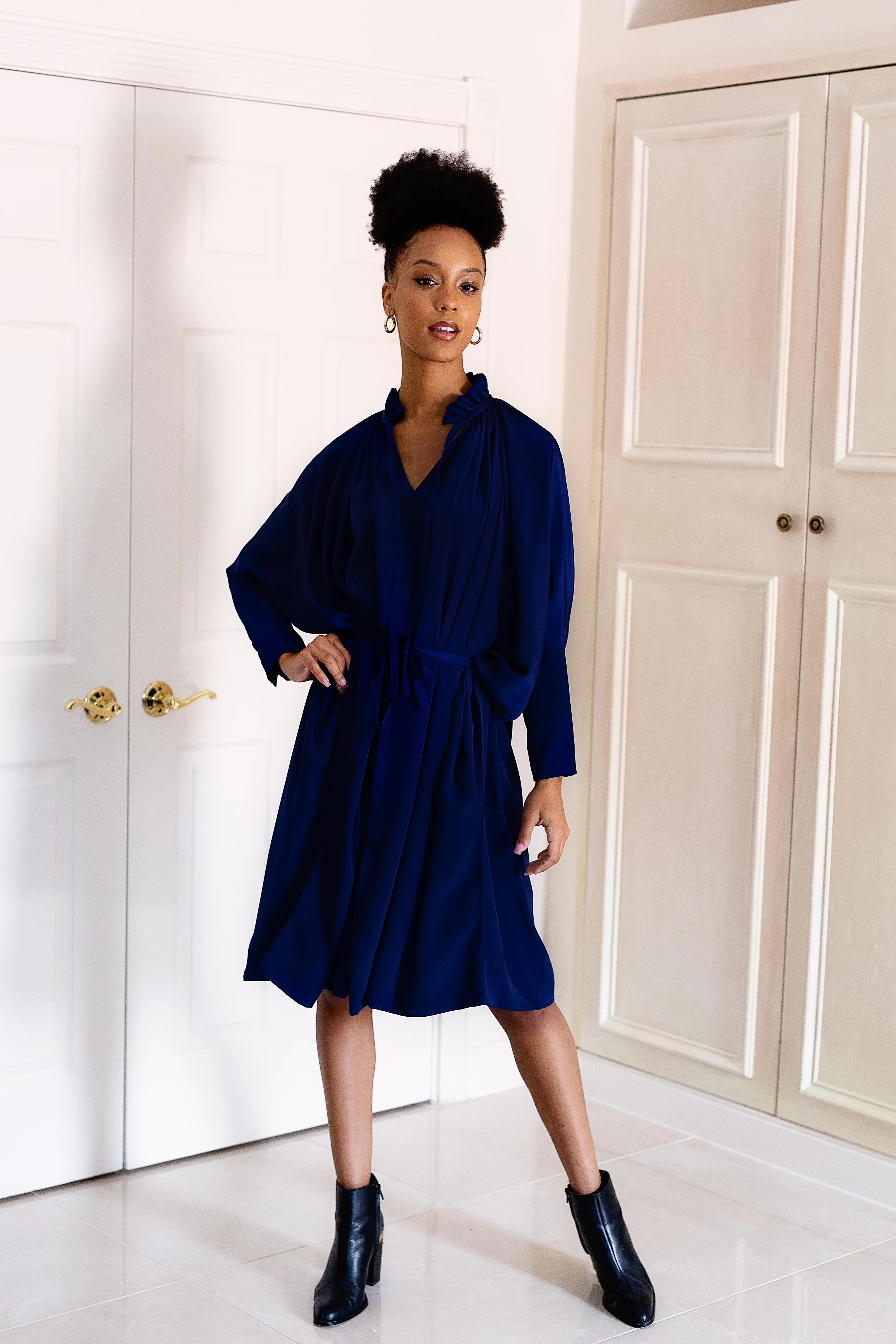 Sache Dress - Navy Crepe