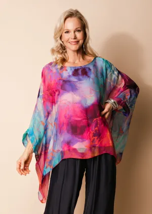 Sade Silk Top in Raspberry Sorbet