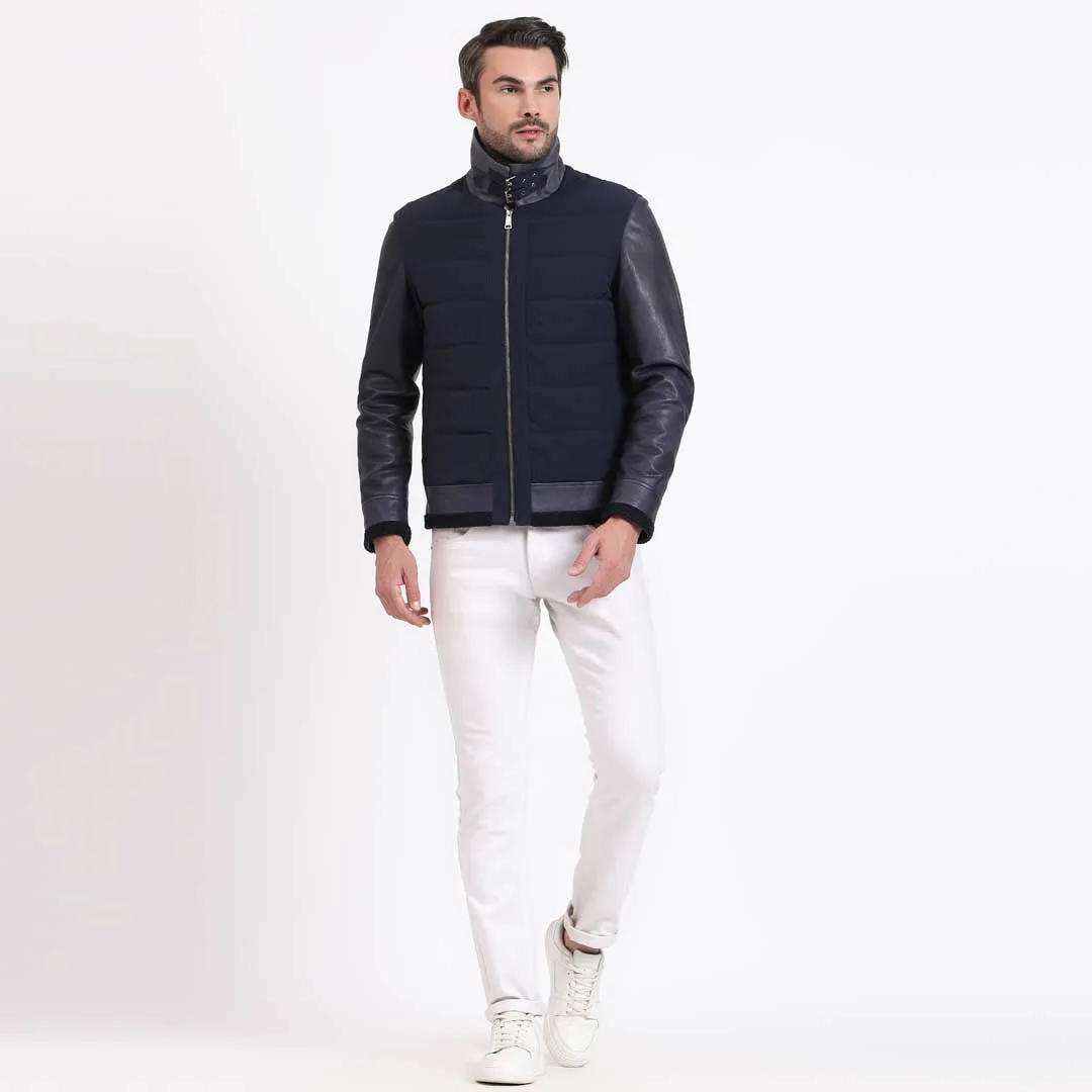 Saint Denis Black Leather Men's Jackets