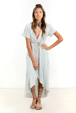 Saltwater Luxe Bombshell Maxi Dress | Black Stripe