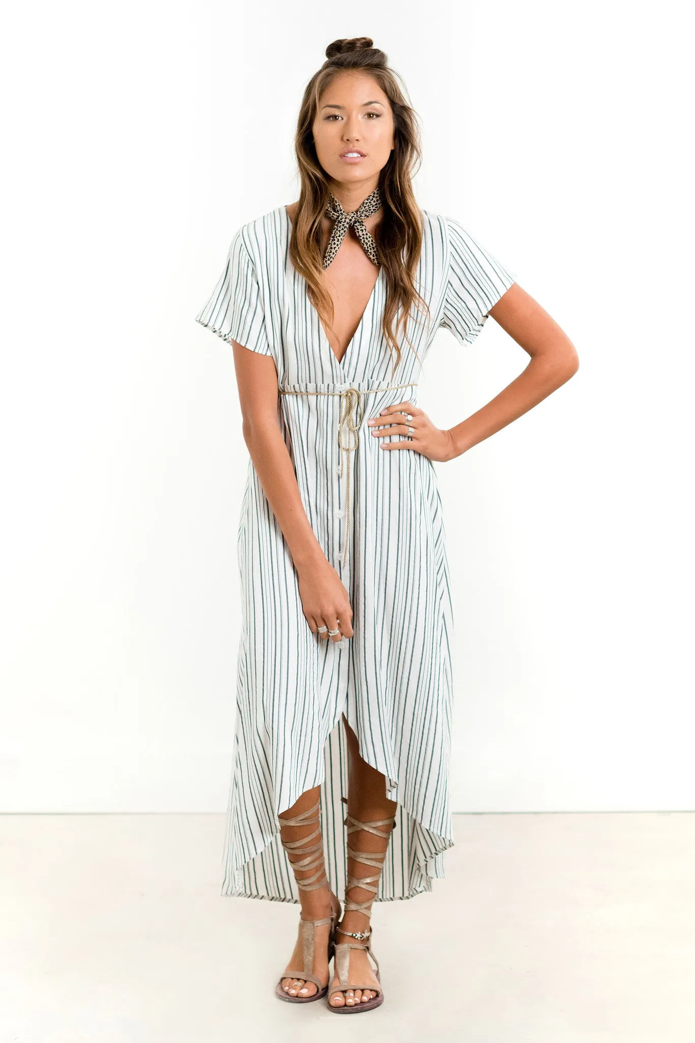 Saltwater Luxe Bombshell Maxi Dress | Black Stripe