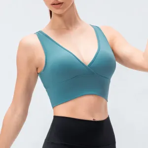 SassySue Reversible Wrap Front Longline Sports Bra