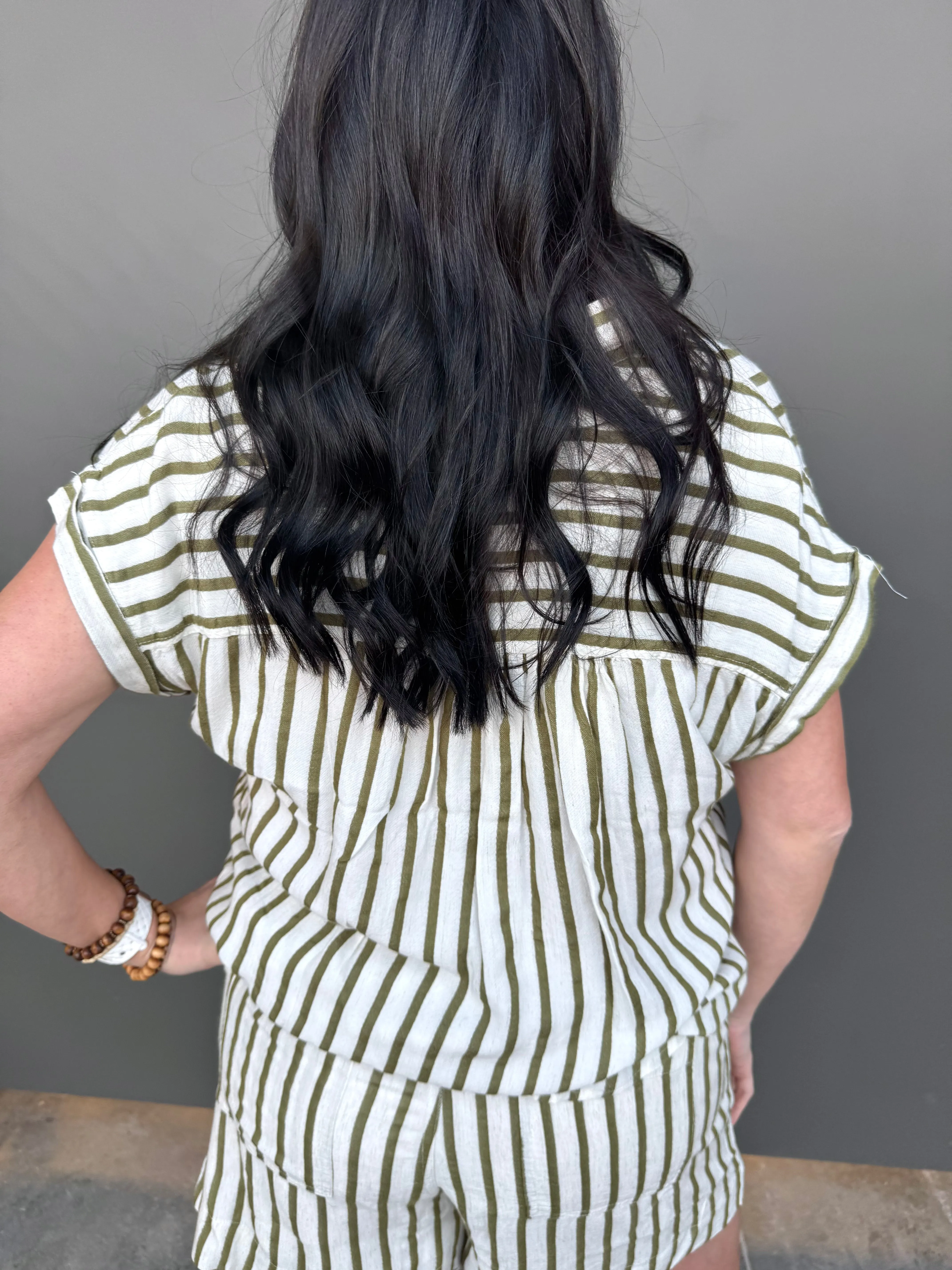 Savanna Stripe Linen Top