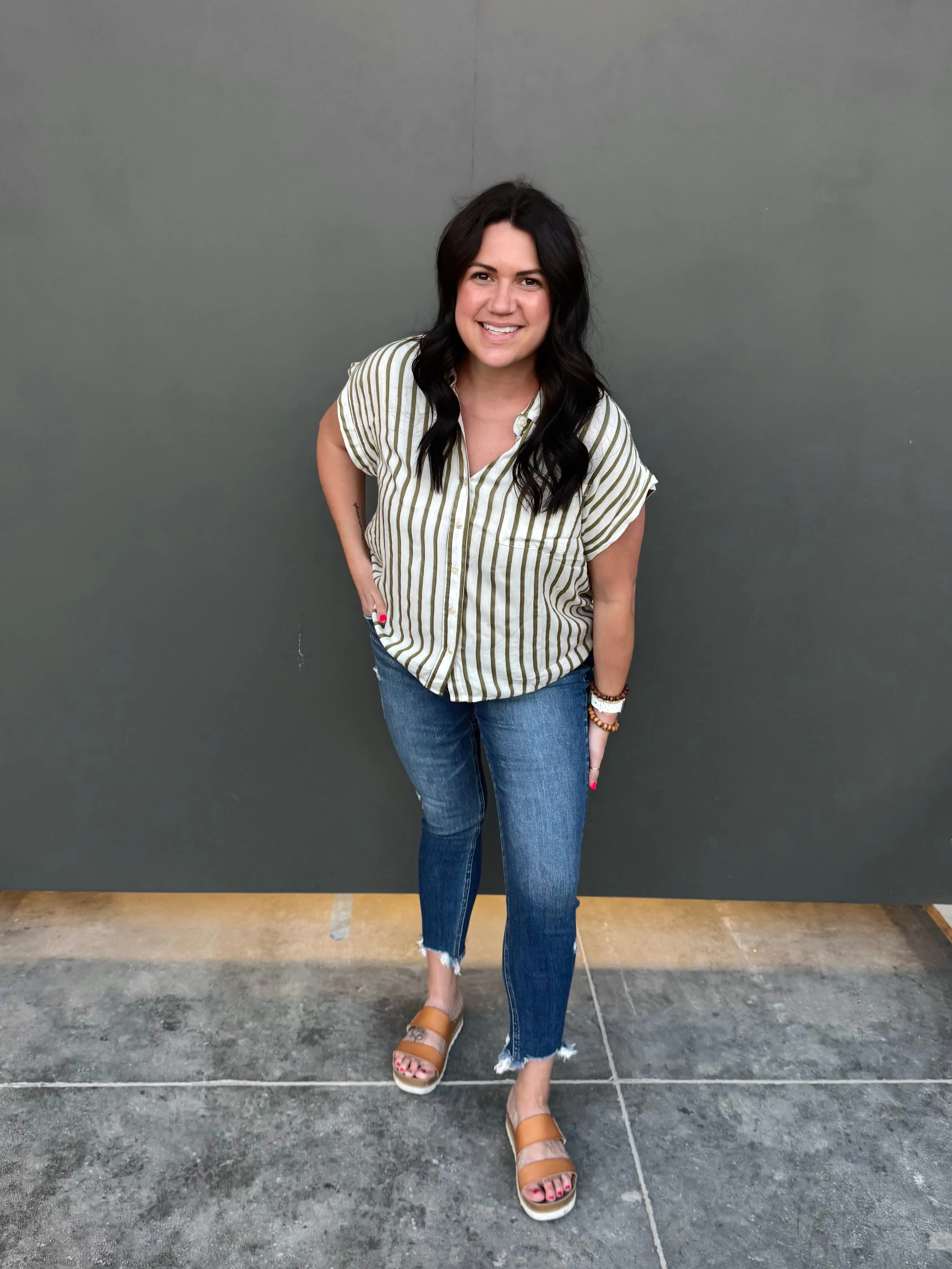 Savanna Stripe Linen Top