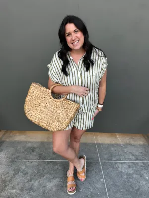 Savanna Stripe Linen Top