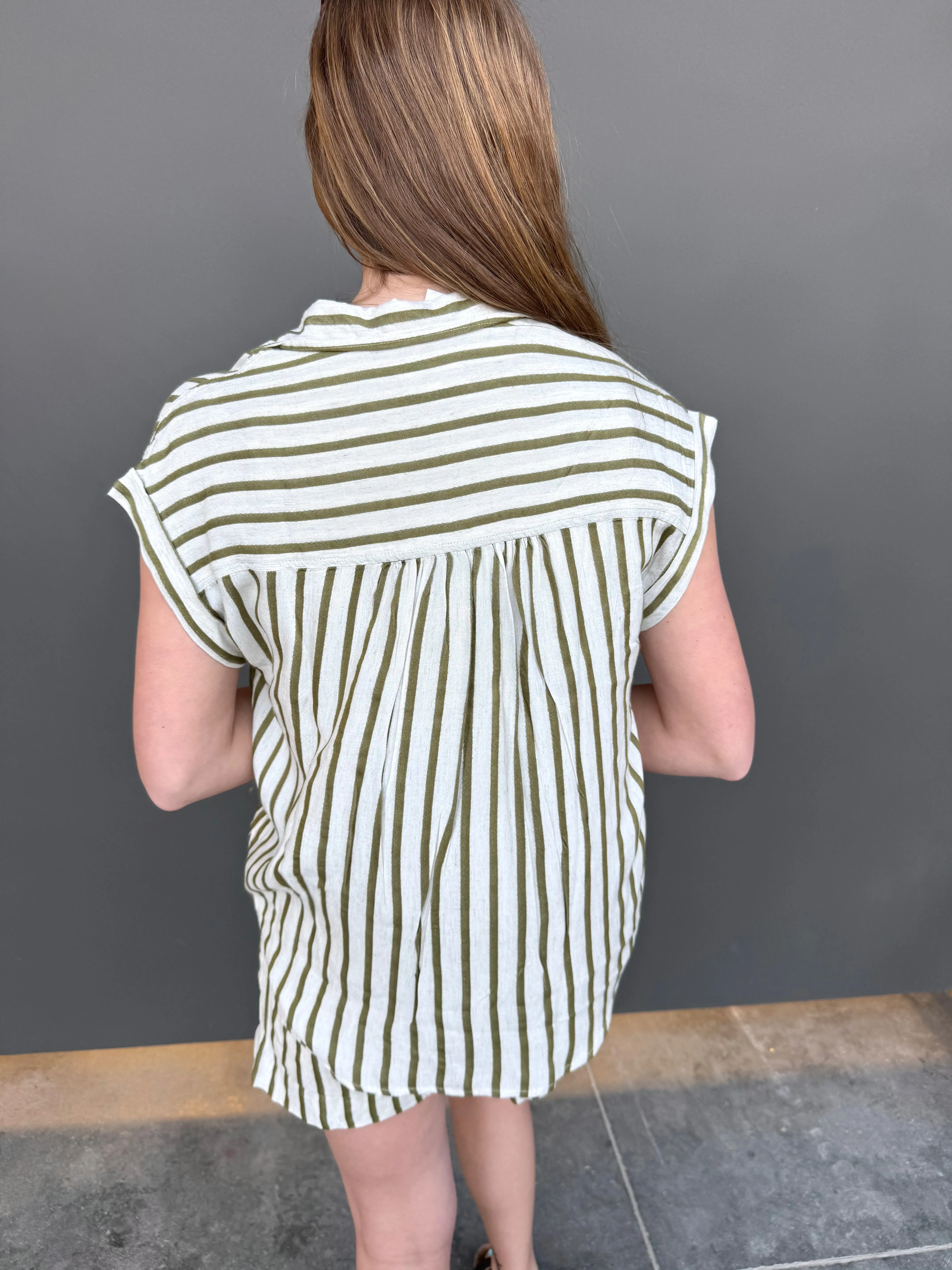 Savanna Stripe Linen Top