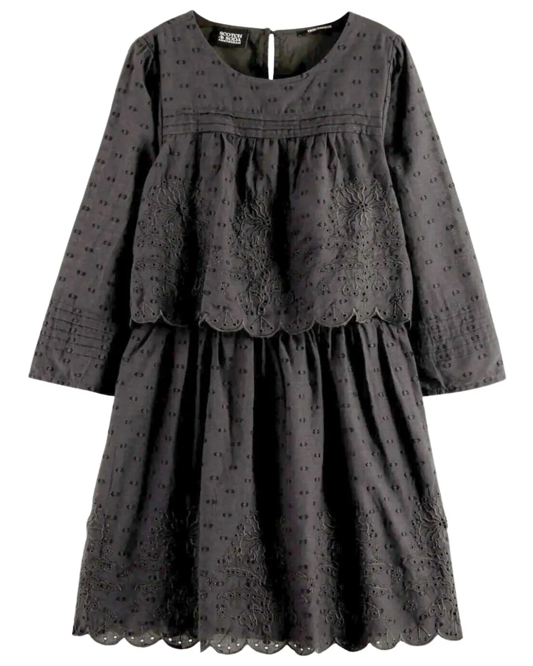 Scotch & Soda Broderie Anglaise Dress In Vinyl