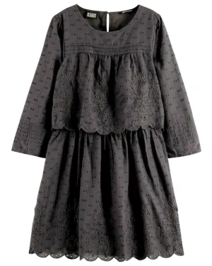 Scotch & Soda Broderie Anglaise Dress In Vinyl