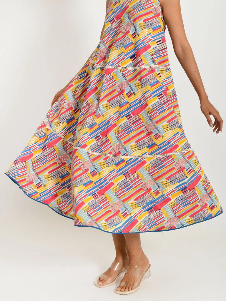 Scribble Handblock Dress