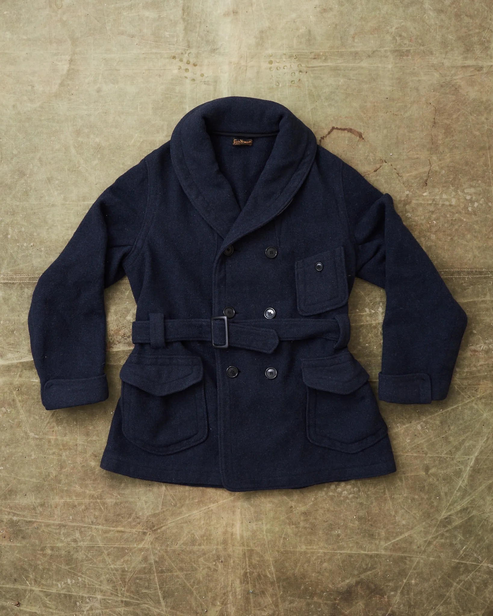 Second Hand Levi's Vintage Clothing Mackinaw Wool Coat Navy SAMPLE Size M/L