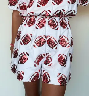Sequin Football Shorts