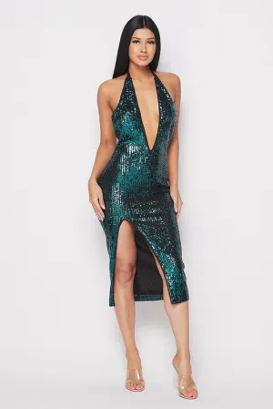 Sequin Midi Dress- HOEA21979