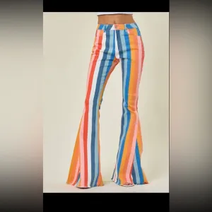 Serape Stripe Flare Denim jeans