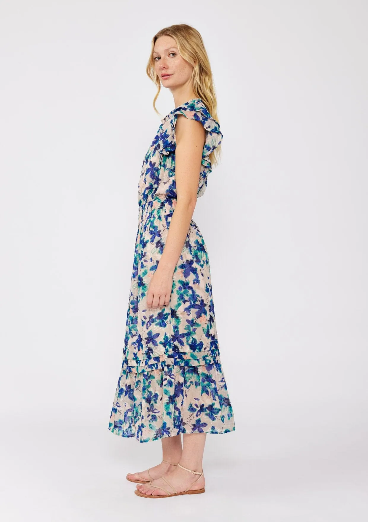 Serene Floral Midi Dress