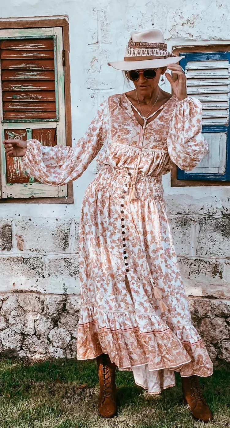 Serenity Blouse Peaches and Cream