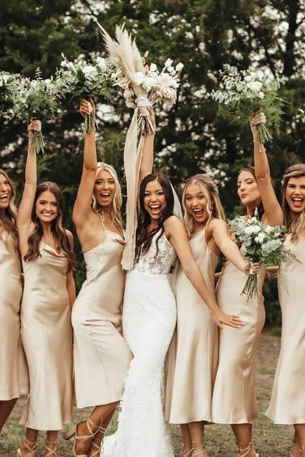 Sheath Spaghetti Straps Short Bridesmaid Dresses, Wedding Party Dresses, BD131