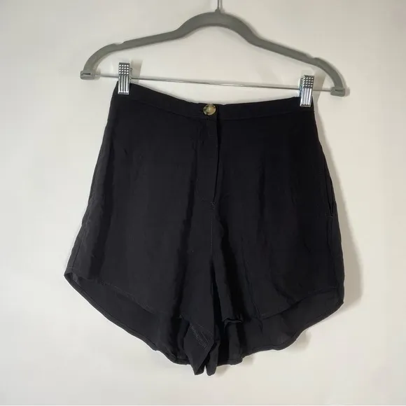 Shore Black Mallorca High Waist Flowy Shorts Size XS