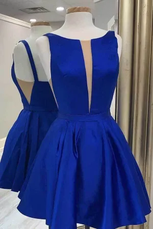 Simple Green A-line Cheap Homecoming Dresses, Junior Homecoming Dress, MH540