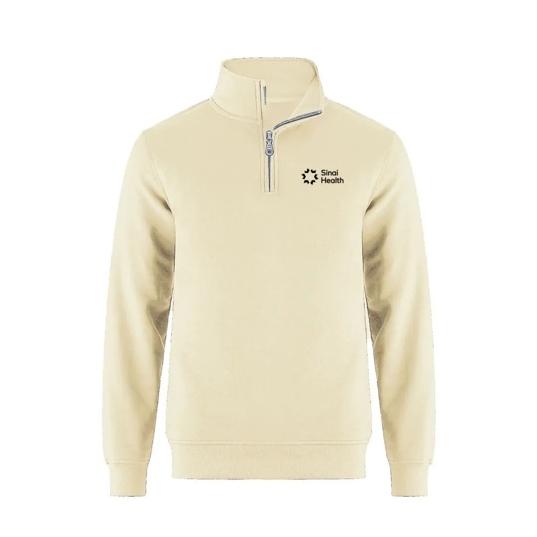 Sinai Health Branded Quarter-Zip Sweatshirt (Ivory)