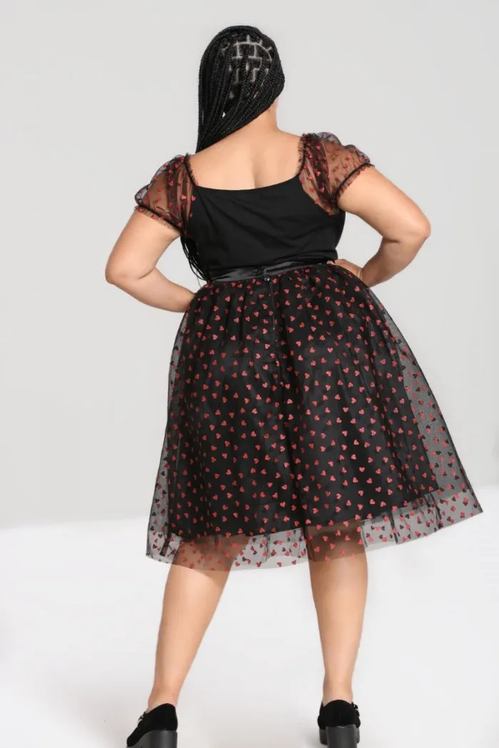 SIZE 12* Hell Bunny Bianca Heart Skirt
