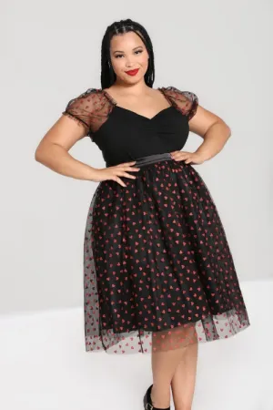 SIZE 12* Hell Bunny Bianca Heart Skirt