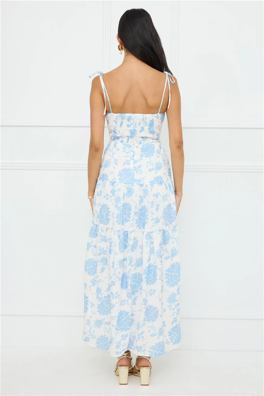 Sizzle And Stun Maxi Dress Blue