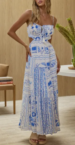 Sleeveless Cut Out Maxi Dress