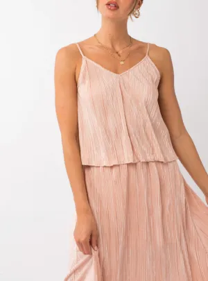 Sleeveless Pleated Tank Top