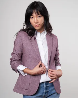 slim micro herringbone - melanzana