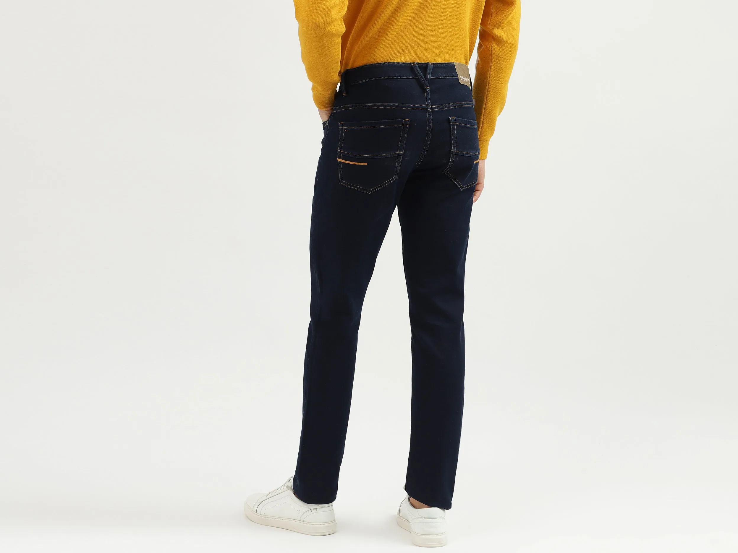 Slim Tapered Fit Solid Men's Jeans