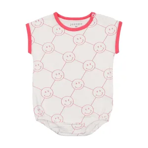 Smiley Print Boxy Romper