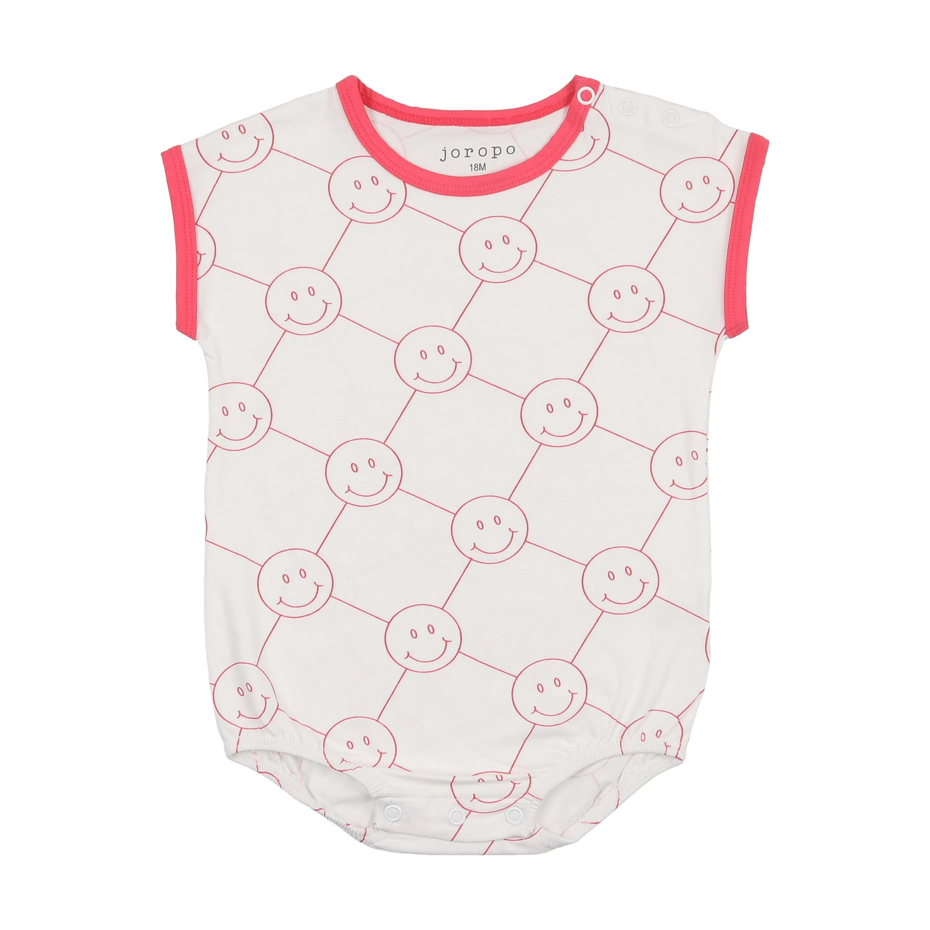 Smiley Print Boxy Romper