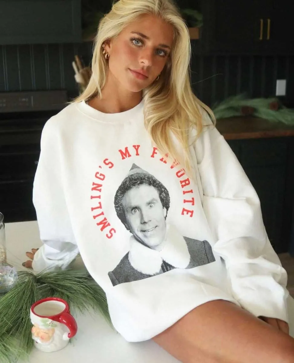 Smiling Elf Christmas Sweatshirt