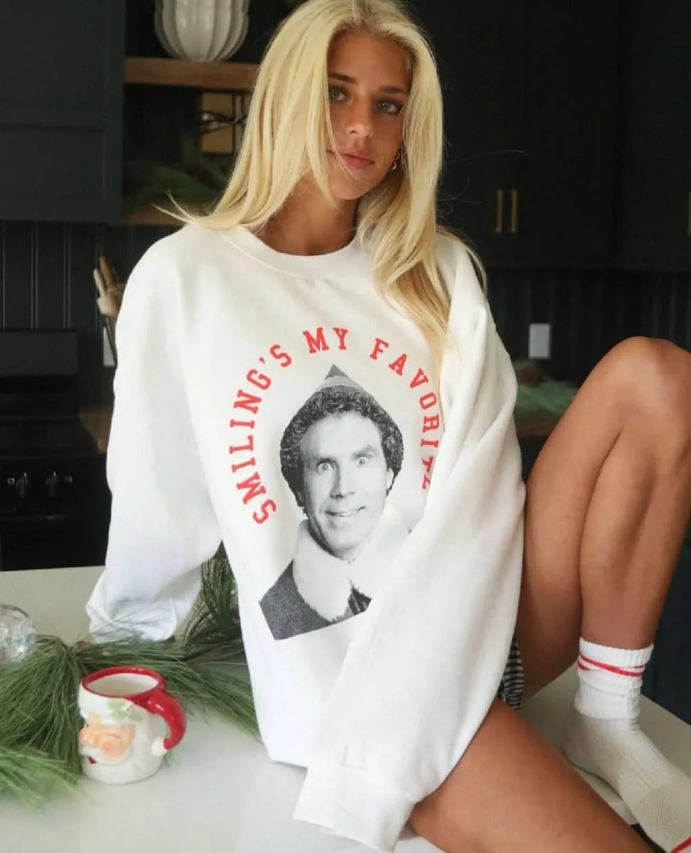 Smiling Elf Christmas Sweatshirt