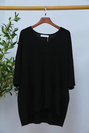 Smith Boxy Knit Top Black