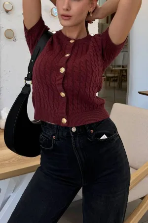 Solid Color Short Knit Sweater