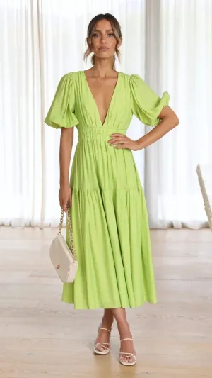 SOPHI - Puff Sleeve Maxi Dress