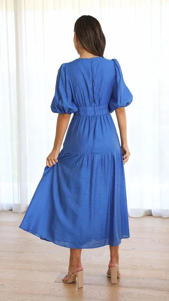 SOPHI - Puff Sleeve Maxi Dress