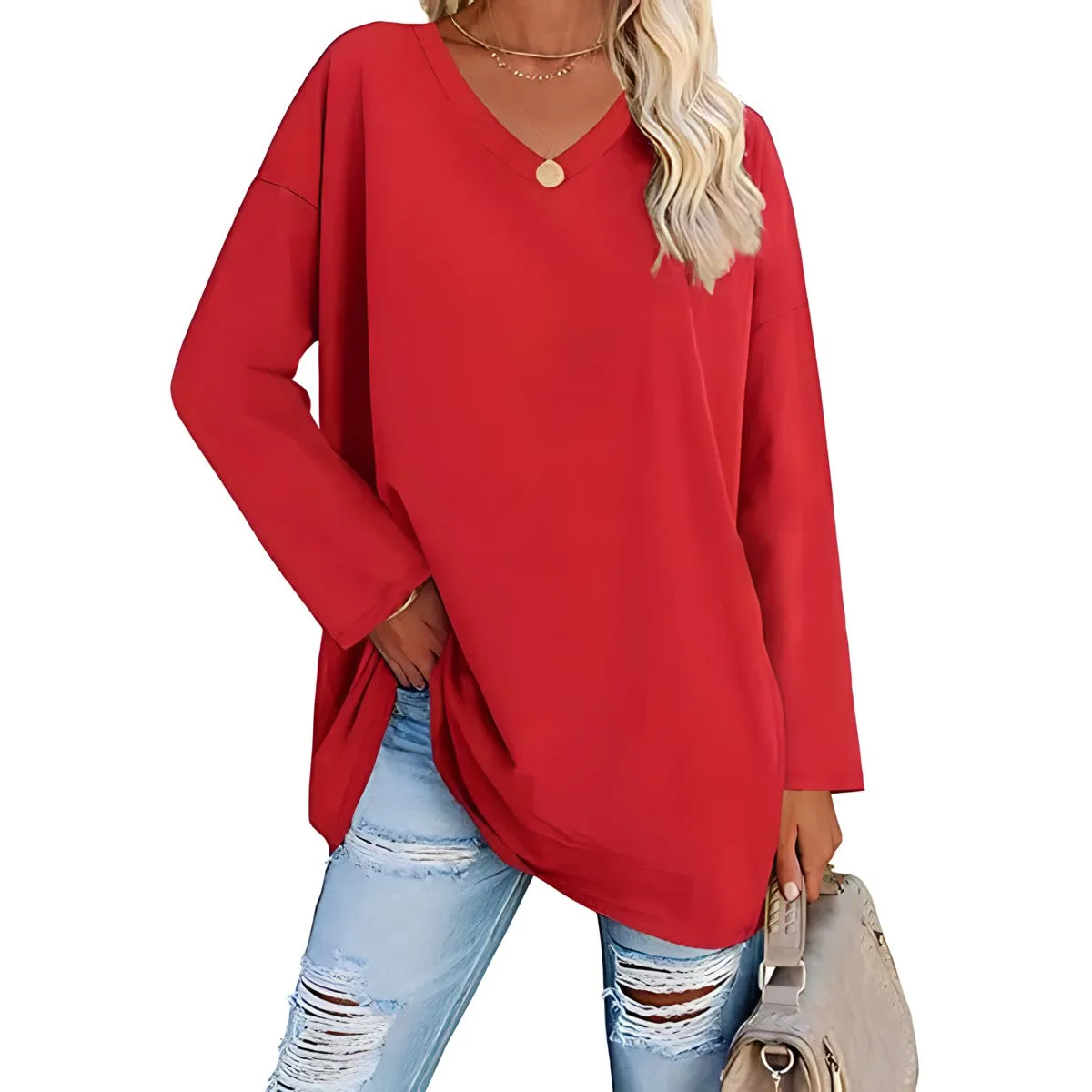 SOPHIE™ :tm: RELAXED V-NECK SWEATER